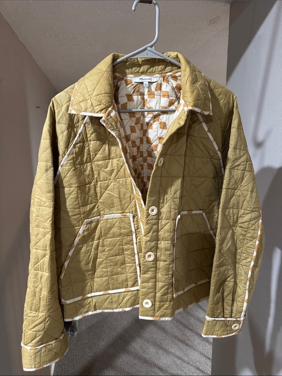 Madewell Jackets & Blazers - Madewell Quilted Mustard Green Lightweight Jacket